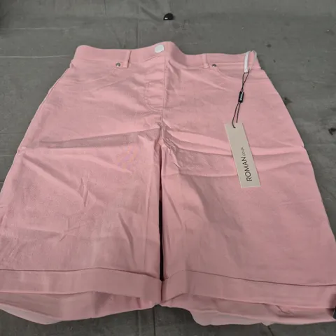 ROMAN WOMEN'S PINK TURN-UP SHORTS – UK 10