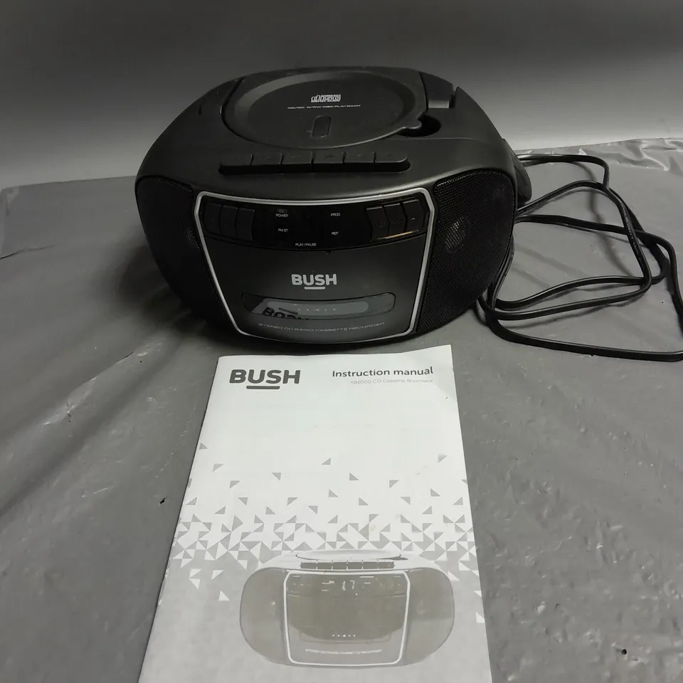 BUSH KBB500 CD CASSETTE BOOMBOX IN BLACK