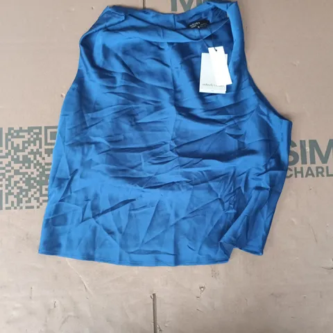 NOBODY'S CHILD ETON TOP IN BLUE SIZE UK 14