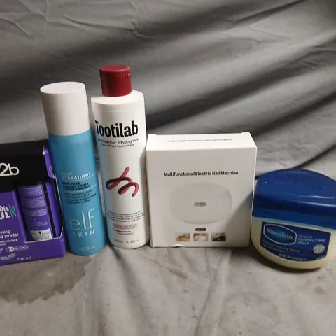 APPROXIMATEY 20 ASSORTED HEALTH AND BEAUTY PRODUCTS TO INCLUDE - VASELINE PROTECTING JELLY - ELF HOLY HYDRATION TONER AND GOT2B VOLUMISING STYLING POWDER