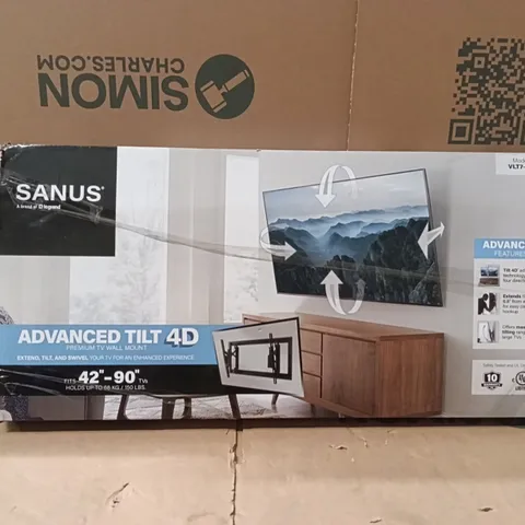 BOXED SANUS ADVANCED TOLD 4D PREMIUM TV WALL MOUNT FITS 42-90" TVS VLT7-B2
