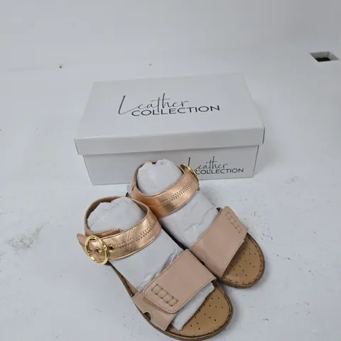 LEATHER COLLECTION NATASHA ' SANDALS – PINK, SIZE 4