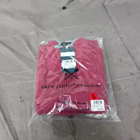 CREW CLOTHING COMPANY PINK HALF ZIP TOP – UK SIZE S
