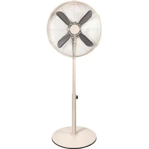 BOXED RUSSELL HOBBS RHMPF1601GR 16" PEDESTAL FAN - GREIGE & BLACK