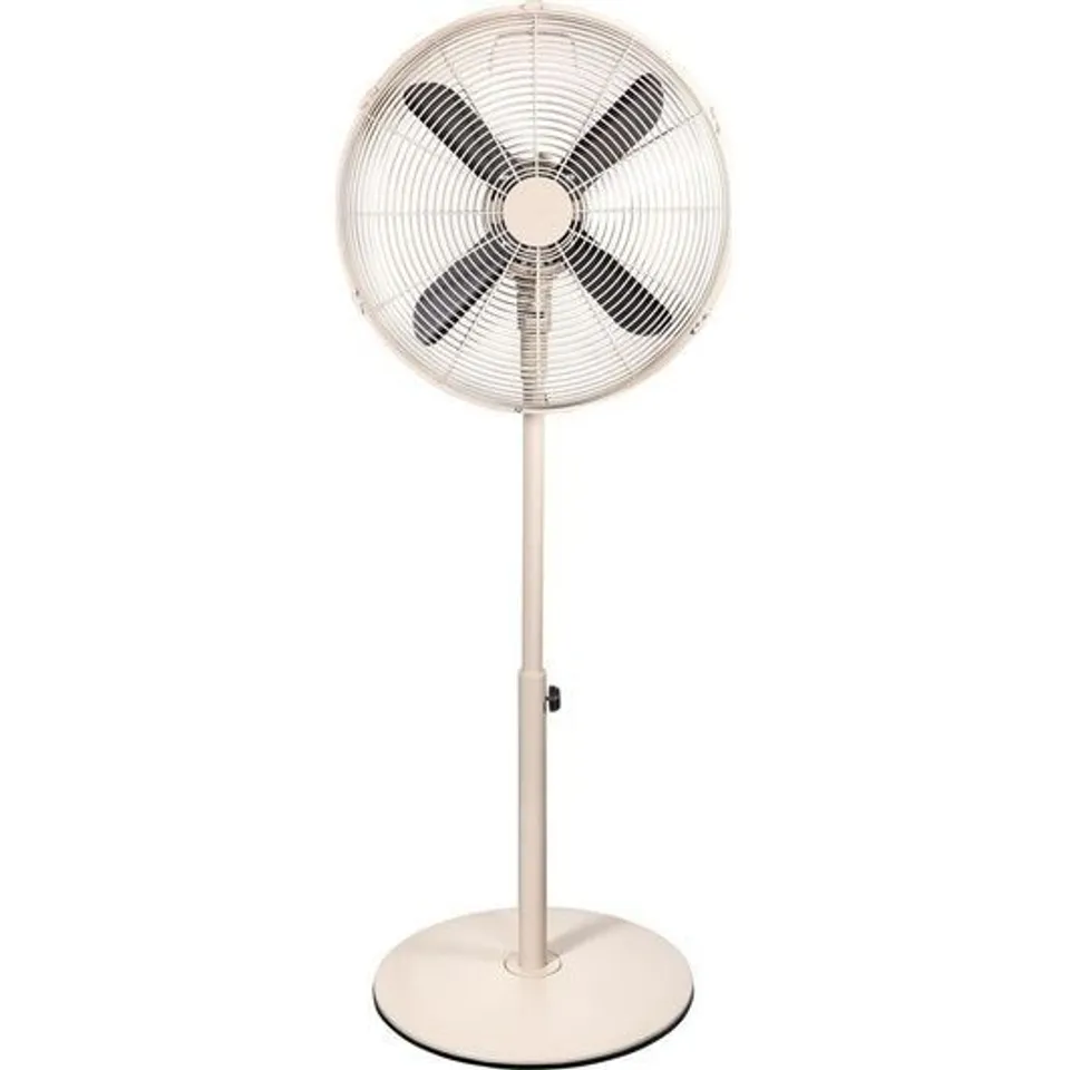 BOXED RUSSELL HOBBS RHMPF1601GR 16" PEDESTAL FAN - GREIGE & BLACK