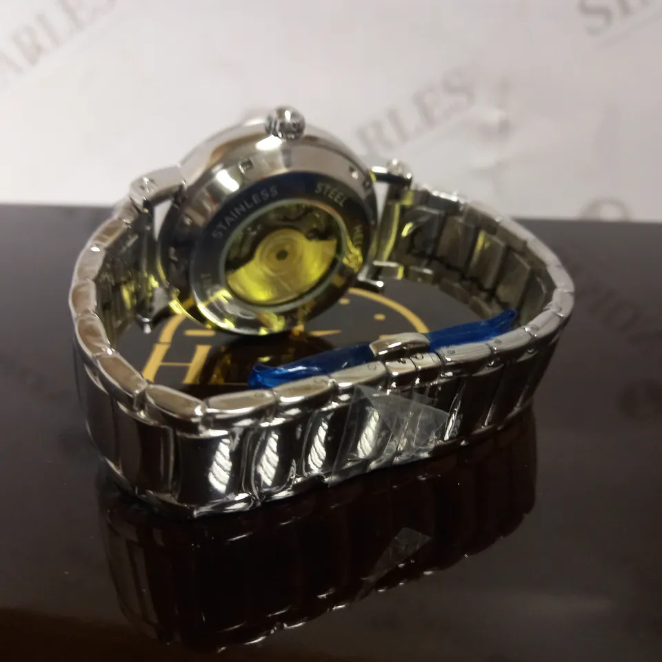 HELMA DH AUTOMATIC TOURBILLON MOVEMENT STAINLESS STEEL STRAP WRISTWATCH RRP £800
