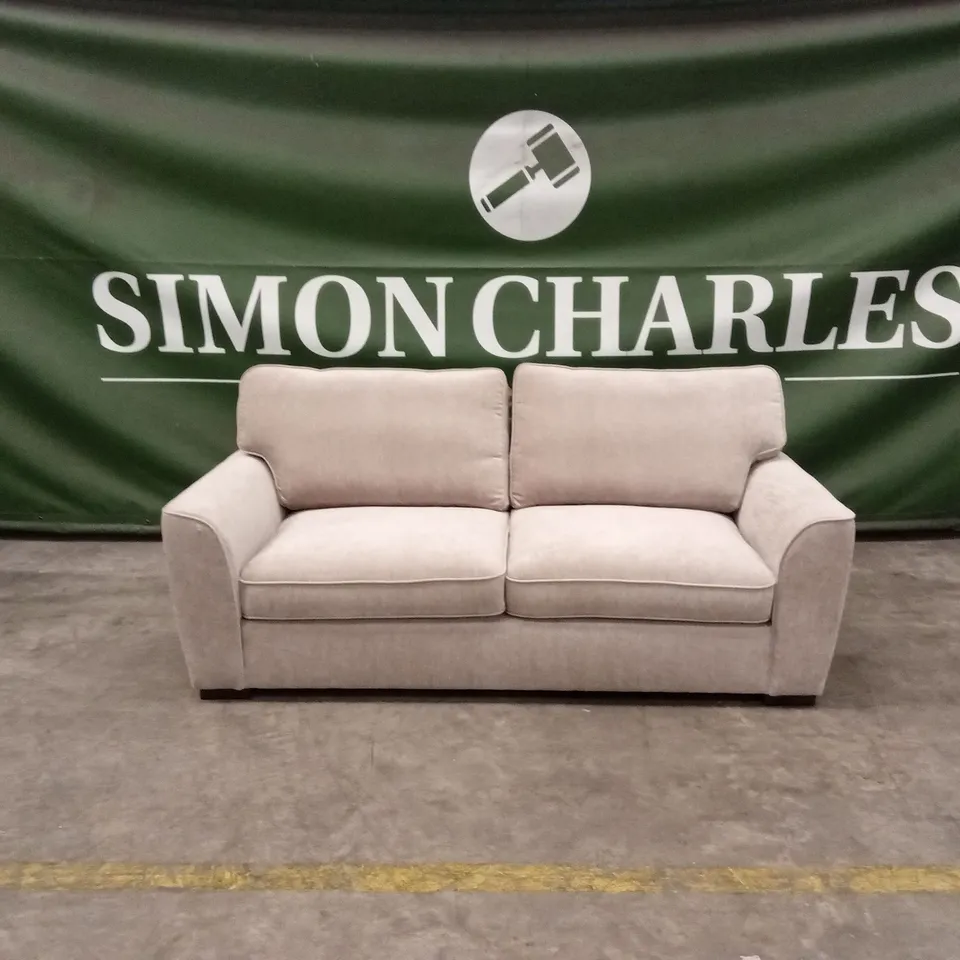 HARLOW 3 SEATER STANDARD BACK FABRIC SOFA - NATURAL RRP £649