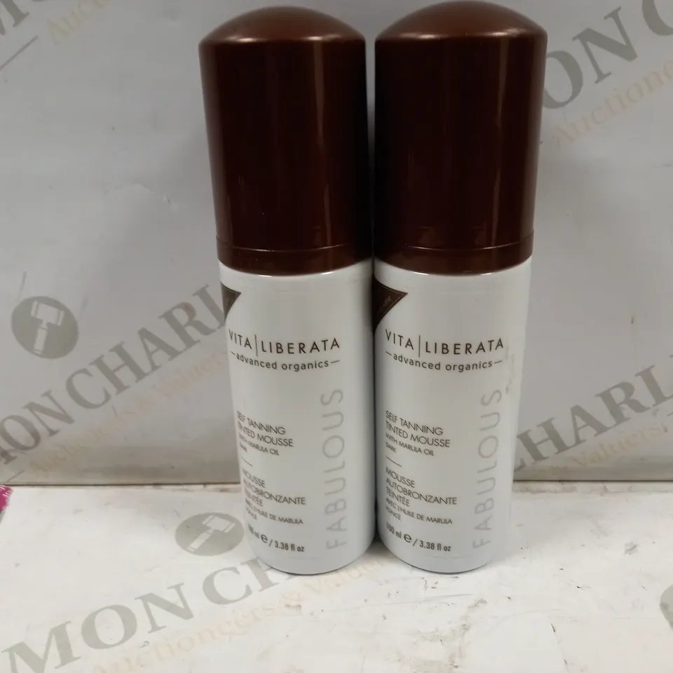 LOT OF 2 VITA | LIBERATA FABULOUS SLEF TANNING TINTED MOUSSE