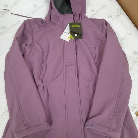 OUTDOOR VENTURES PURPLE COAT WITH HOOD - SMALL