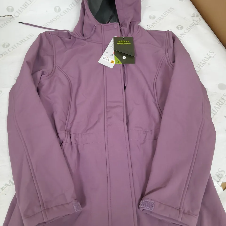 OUTDOOR VENTURES PURPLE COAT WITH HOOD - SMALL