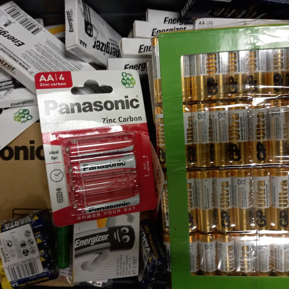 LOT OF APPROXIMATELY 20 PACKS OF BATTERIES ETC 