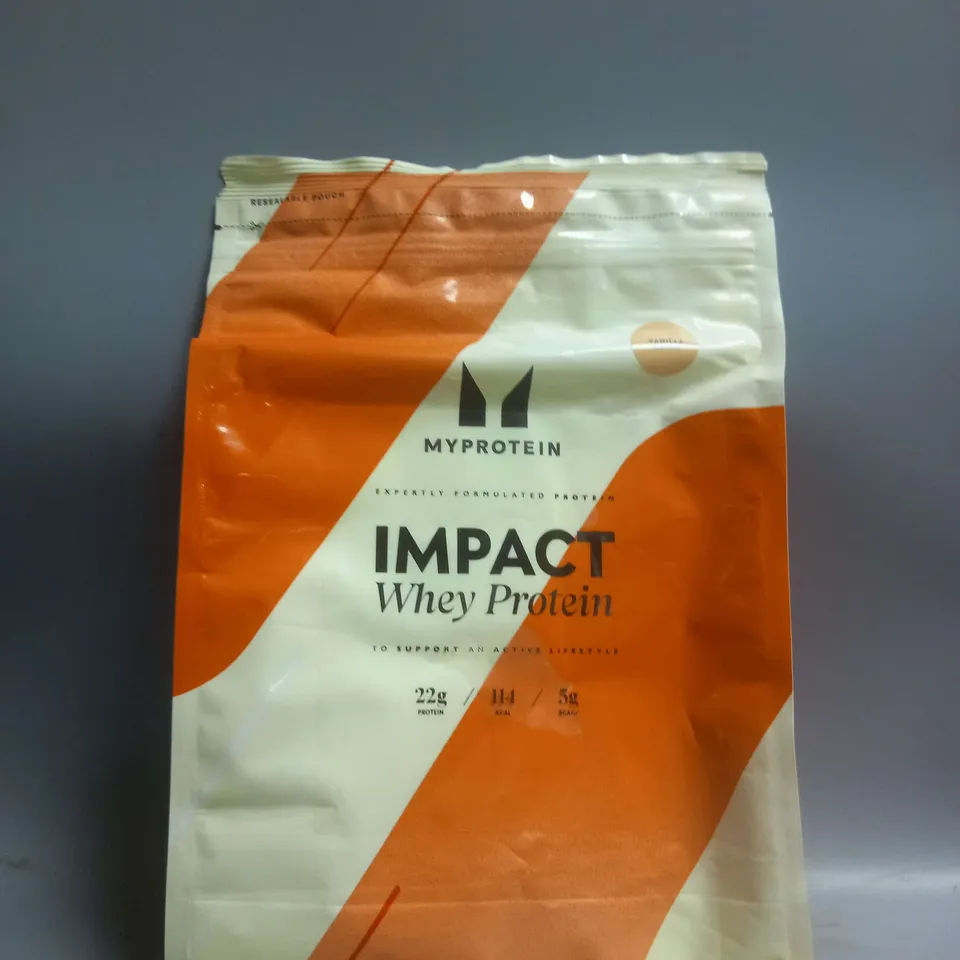 SEALED MYPROTEIN IMPACT WHEY PROTEIN VANILLA FLAVOUR 1KG