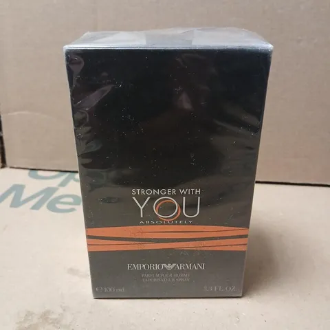 BOXED AND SEALED EMPORIO ARMANI STRONGER WITH YOU ABSOLUTELY PARFUM POUR HOMME 100ML