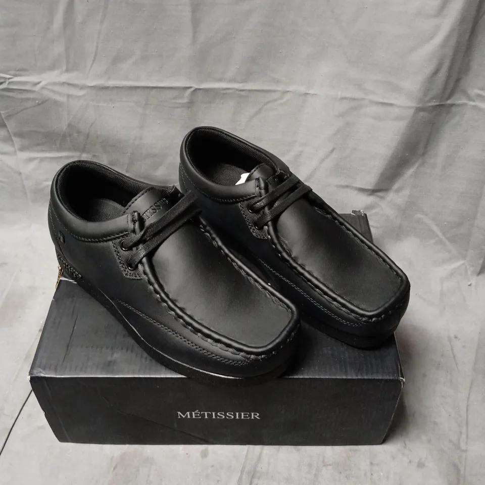 MÉTISSIER PARIS BLACK LEATHER LOAFERS – SIZE 4 BOXED