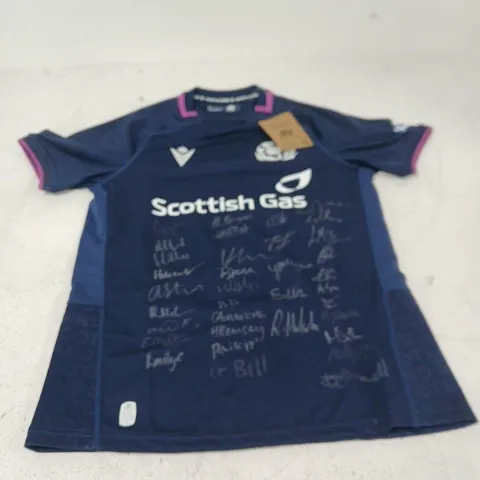 MACRON SCOTLAND RUGBY JERSEY β NAVY, SIGNED BY PLAYERS SIZE S