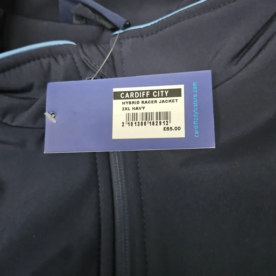 CARDIFF CITY FC HYBRID RACER JACKET – NAVY, 2XL