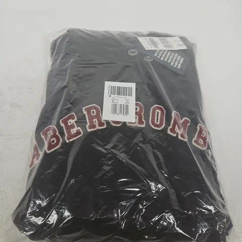 ABERCROMBIE & FITCH HOODIE WITH RED LOGO ACROSS CHEST – MEDIUM