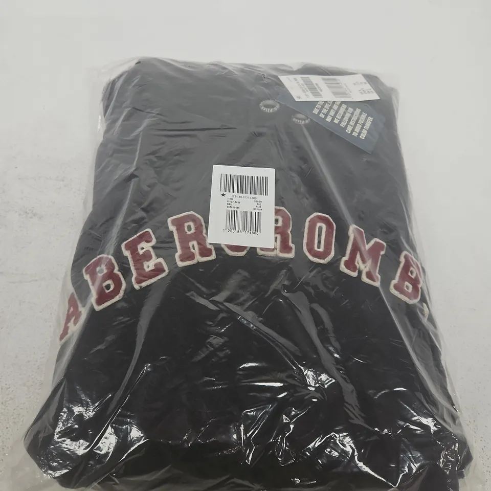 ABERCROMBIE & FITCH HOODIE WITH RED LOGO ACROSS CHEST – MEDIUM
