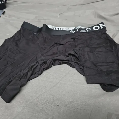 2 PAIRS OF STEP ONE BLACK BOXER SHORTS - SIZE XL
