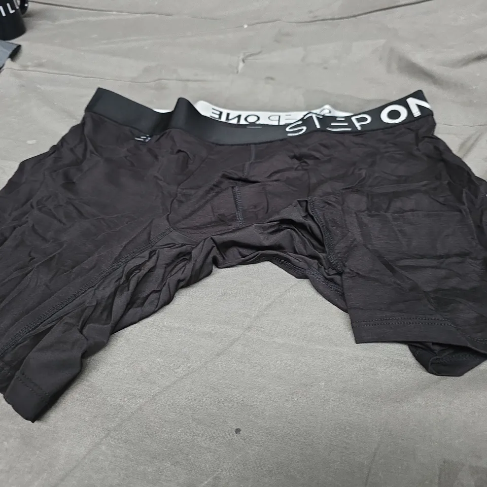 2 PAIRS OF STEP ONE BLACK BOXER SHORTS - SIZE XL