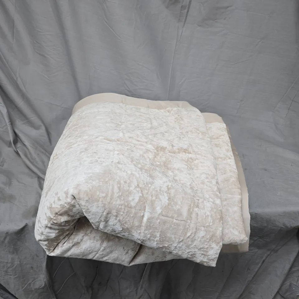 UNBOXED CATHERINE LANSFIELD CRUSHED VELVET BEDSPREAD, 220 X 220