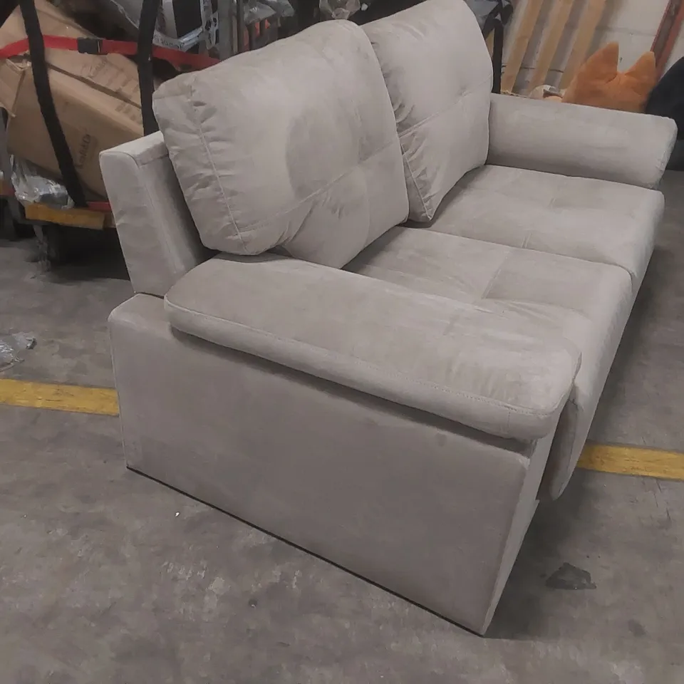 QUALITY DESIGNER 2-SEATER VELVET UPHOLSTERED SOFA