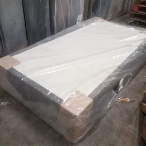 BAGGED FOGARTY 3FT SINGLE LINEN DIVAN BASE - 0 DRAWERS - CHARCOAL