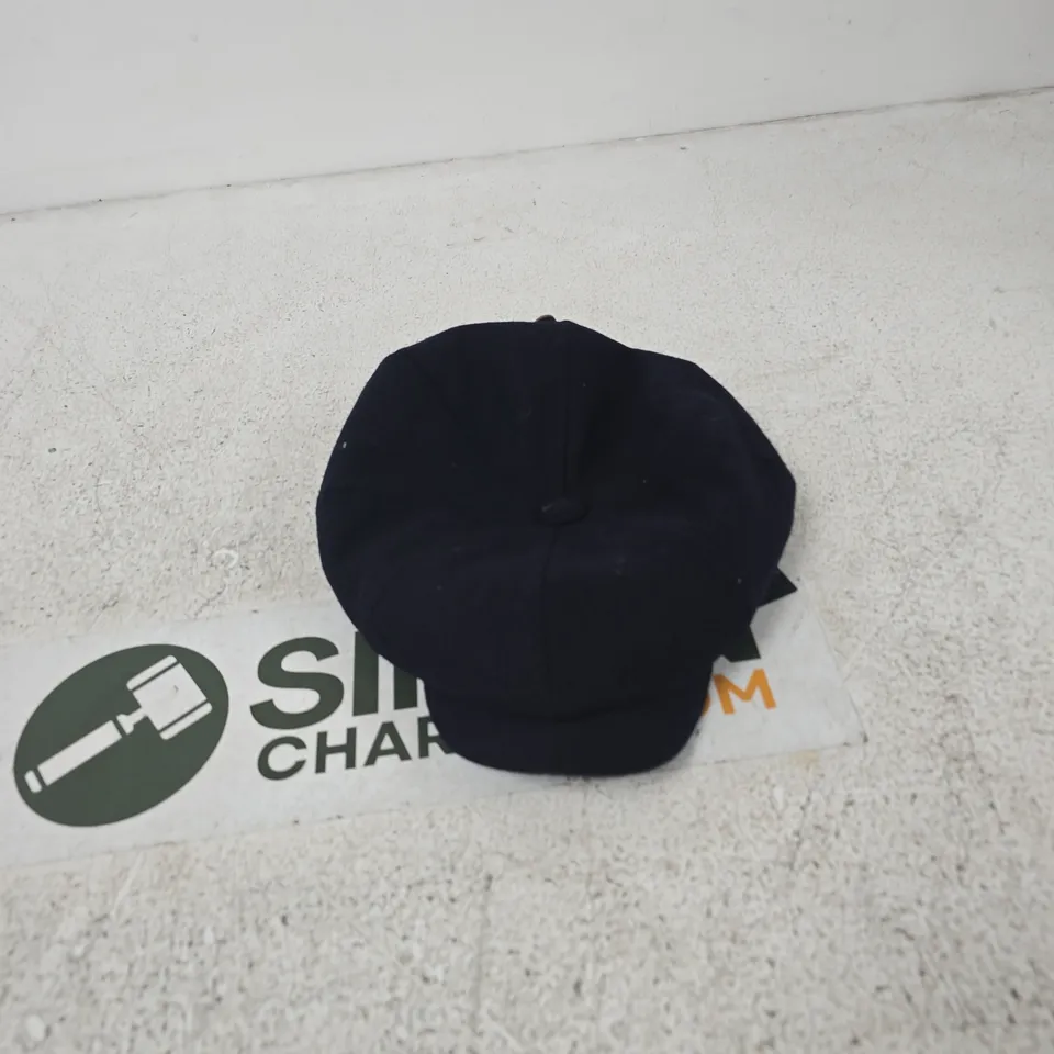 FAILSWORTH NAVY WOOL-BLEND FLAT CAP
