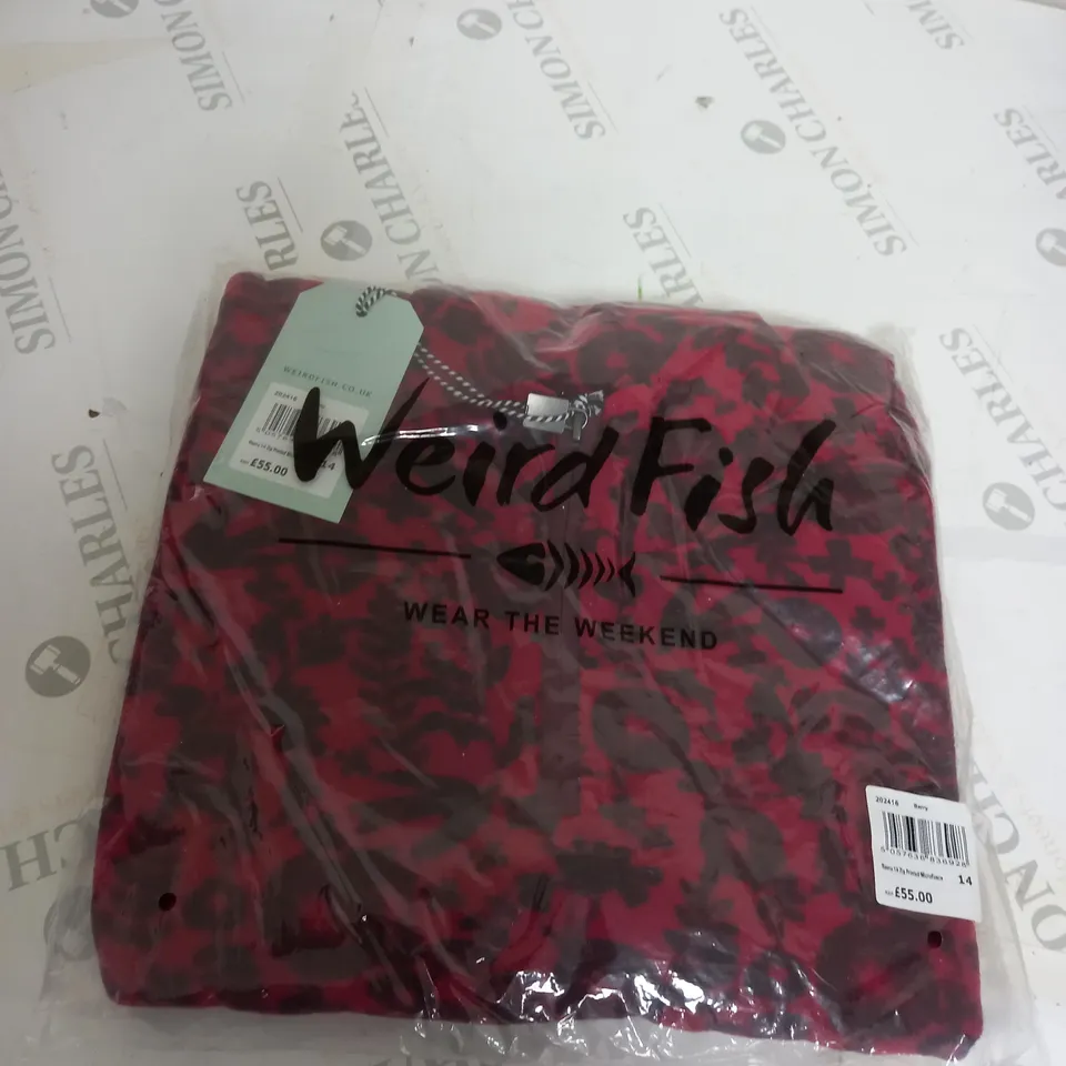 WEIRD FISH 1/4 PRINTED MICROFLEECE SIZE 14