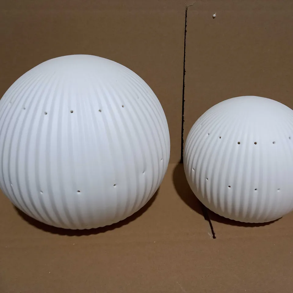 K BY KELLY HOPPEN SET OF CERAMIC LIGHT UP ORNAMENTS