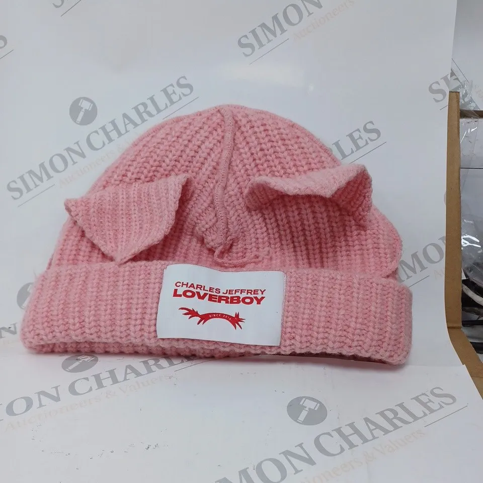 CHARLES JEFFREY LOVERBOY PINK HAT WITH EARS