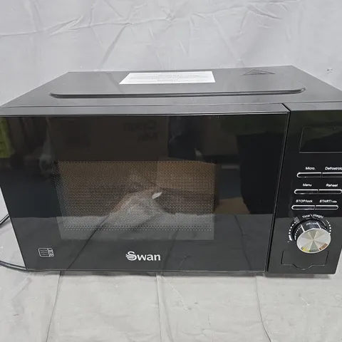 SWAN 20L 700W DIGITAL MICROWAVE IN BLACK - COLLECTION ONLY