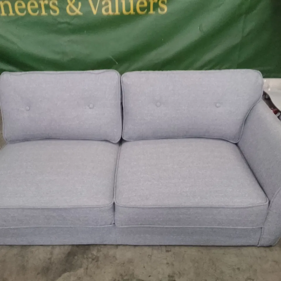 QUALITY DESIGNER LHF LOW SOFA SECTION - GREY FABRIC