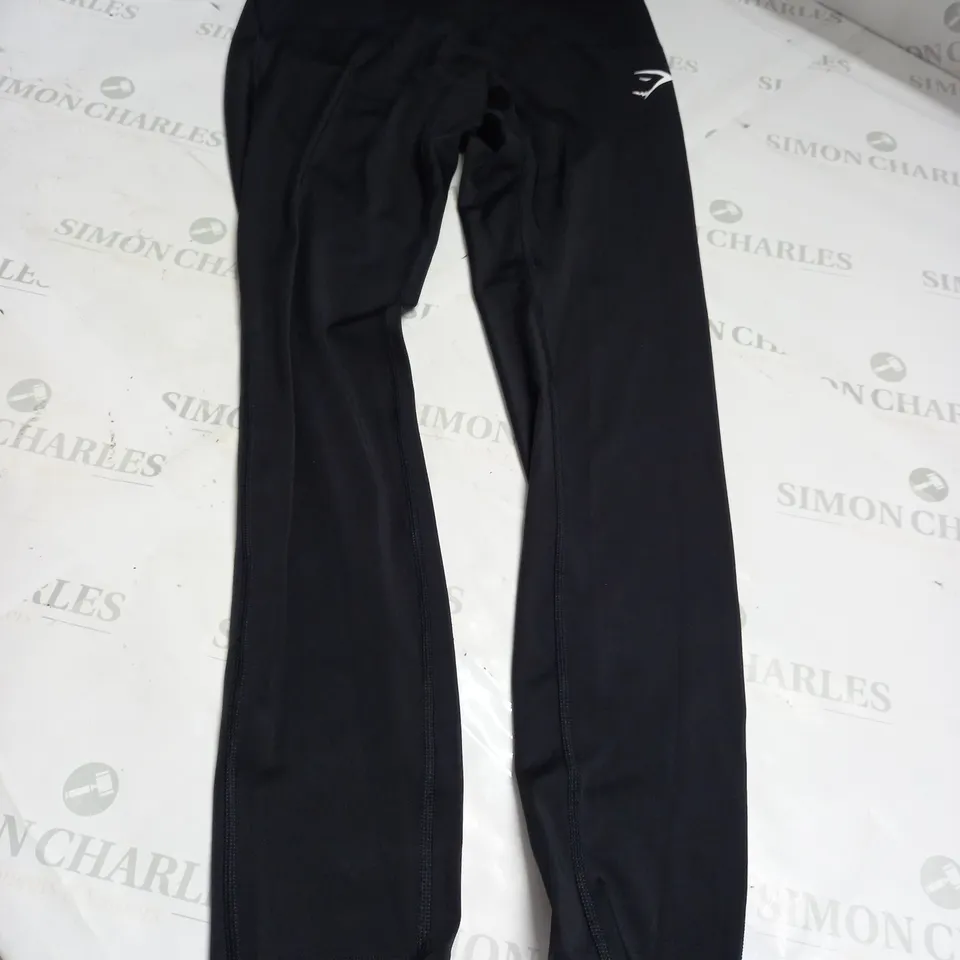 GYMSHARK WAIST SUPPORT LEGGINGS IN BLACK -  MEDIUM