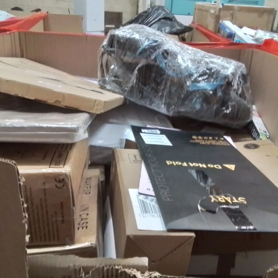 PALLET OF ASSORTED HOUSEHOLD GOODS AND PRODUCTS TO INCLUDE;COFFEE MACHINE,BABY CHANGER MAT,MONITOR 