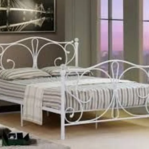 BOXED COMFY LIVING 4FT CHRISTINA BED FRAME IN WHITE