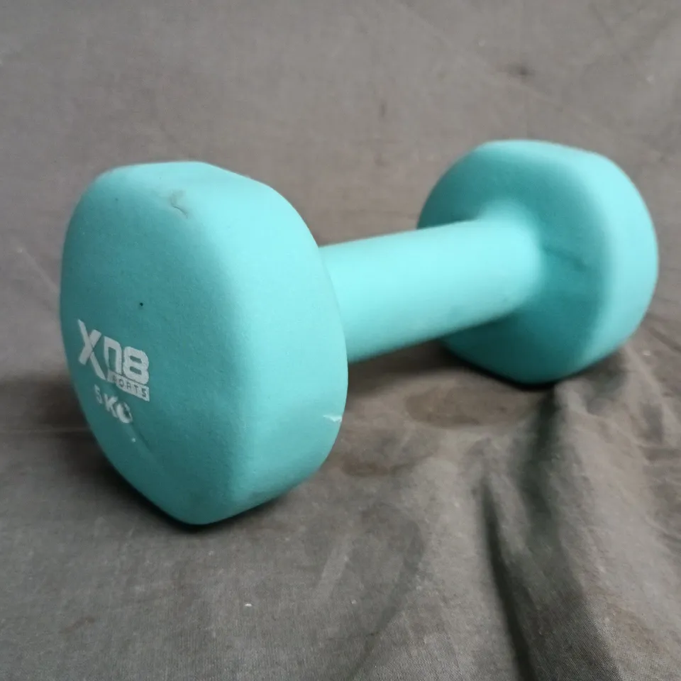XN8 SPORTS 5KG HEXAGON DUMBBELL IN CYAN