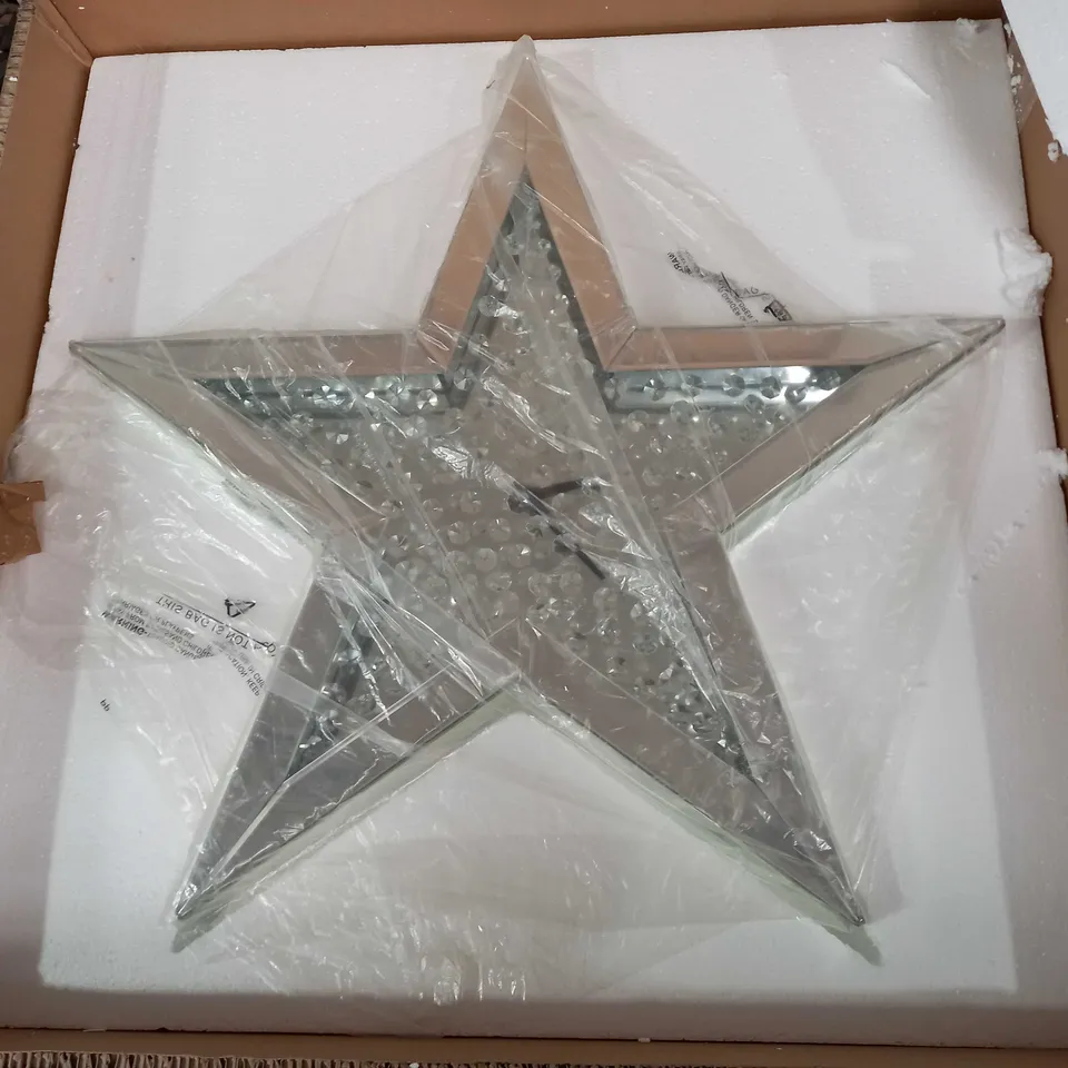 JULIEN MACDONALD ENCAPSULATED CRYSTAL STAR CLOCK - COLLECTION ONLY
