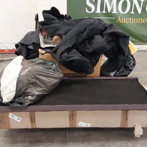 PALLET OF ASSORTED FURNITURE PARTS AND OTHER ASSORTED ITEMS