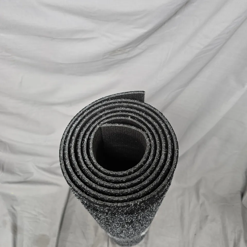 ROLLED DARK GREY CARPET WITH LOOP-PILE TEXTURE