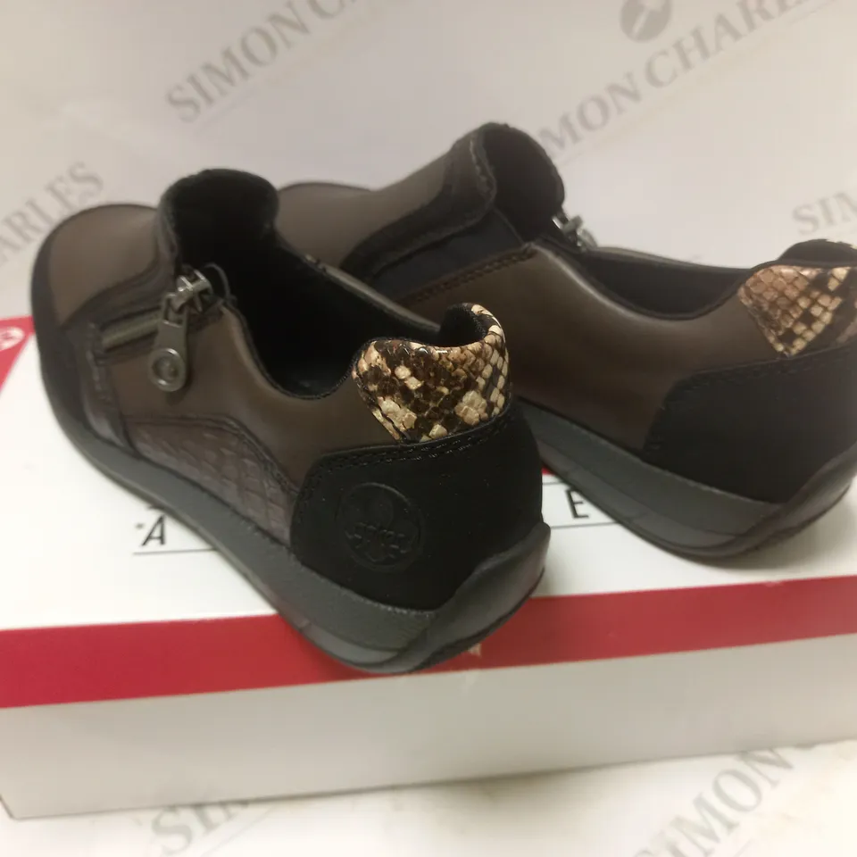 BOXED RIEKER TRAINER BROWN - SIZE 5