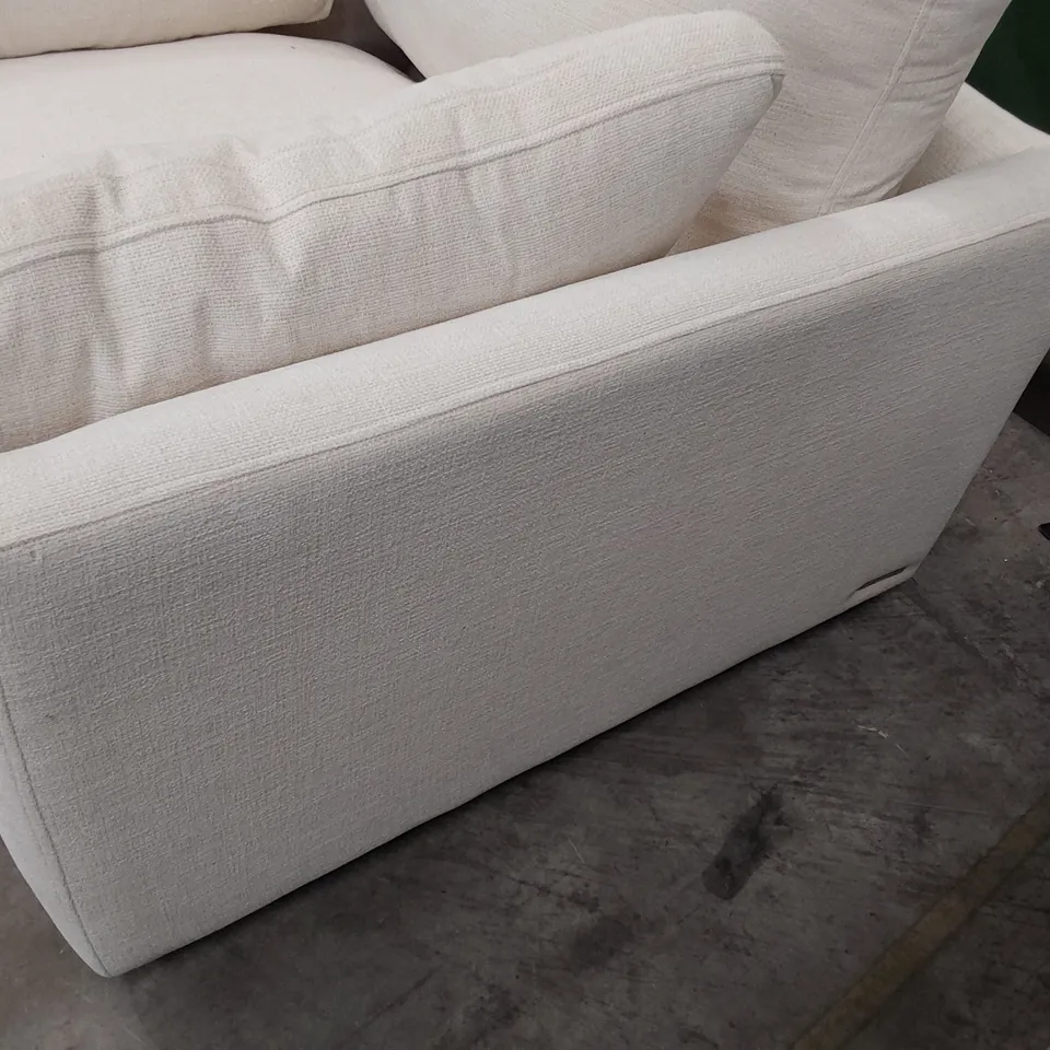 QUALITY BRITISH DESIGNER LOUNGE Co. SNUGGLER CHAIR CREAM FABRIC 