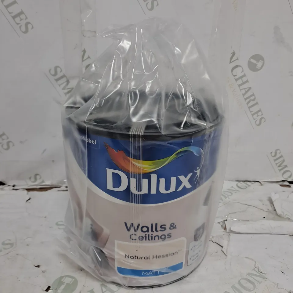 DULUX WALLS & CEILINGS NATURAL HESSIAN MATT EMULSION PAINT, 2.5L - COLLECTION ONLY 
