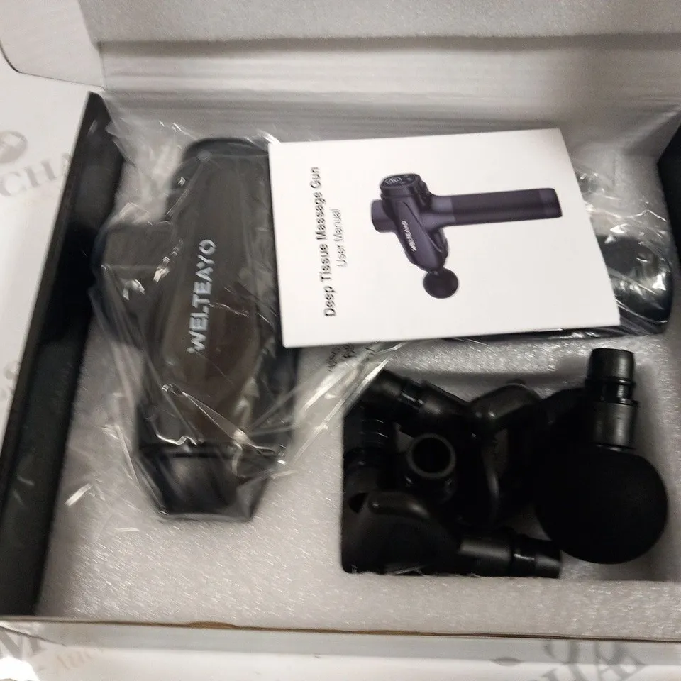 BOXED WELTEAYO DEEP TISSUE MASSAGE GUN