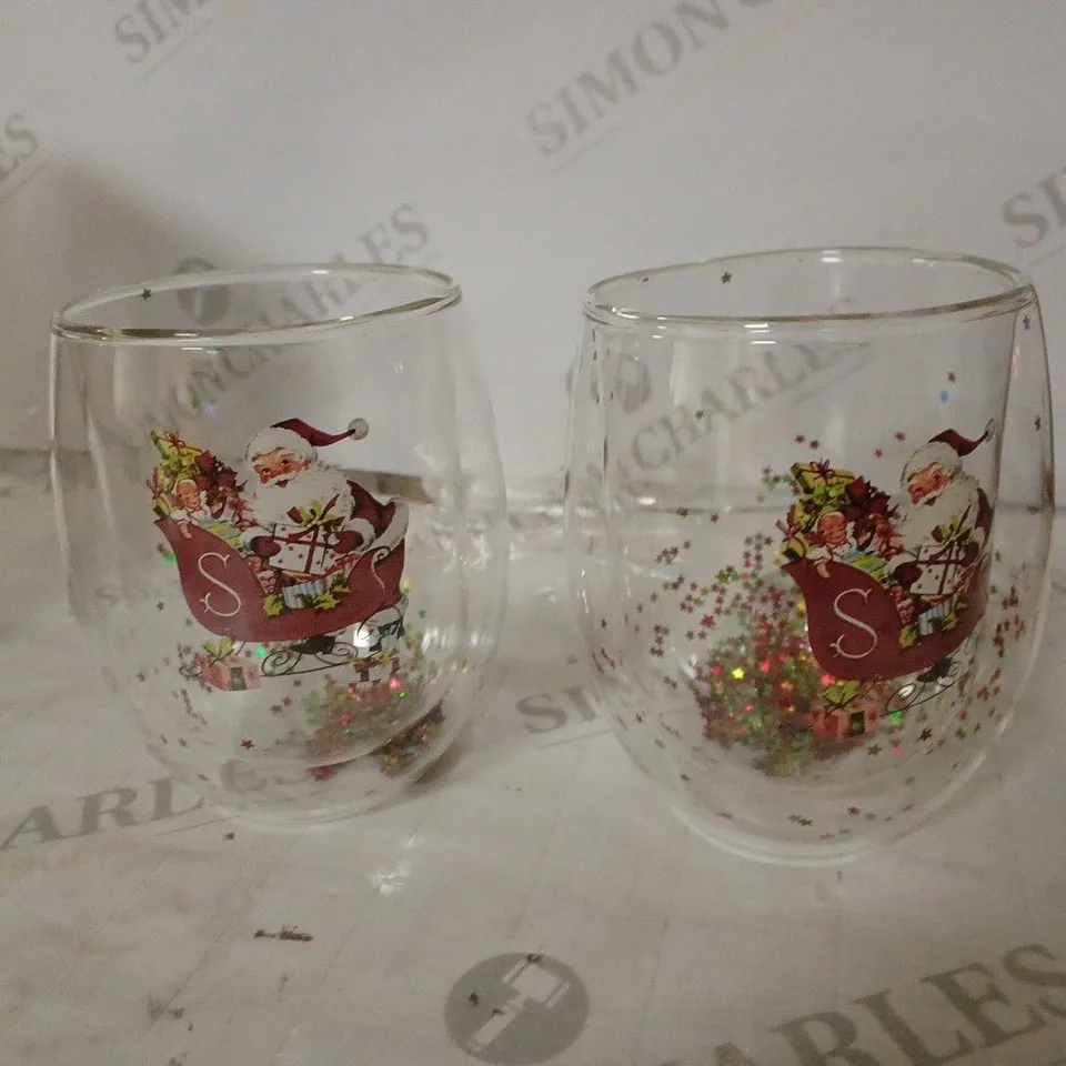 MR CHRISTMAS SET OF 2 FESTIVE INSULATED TUMBLERS