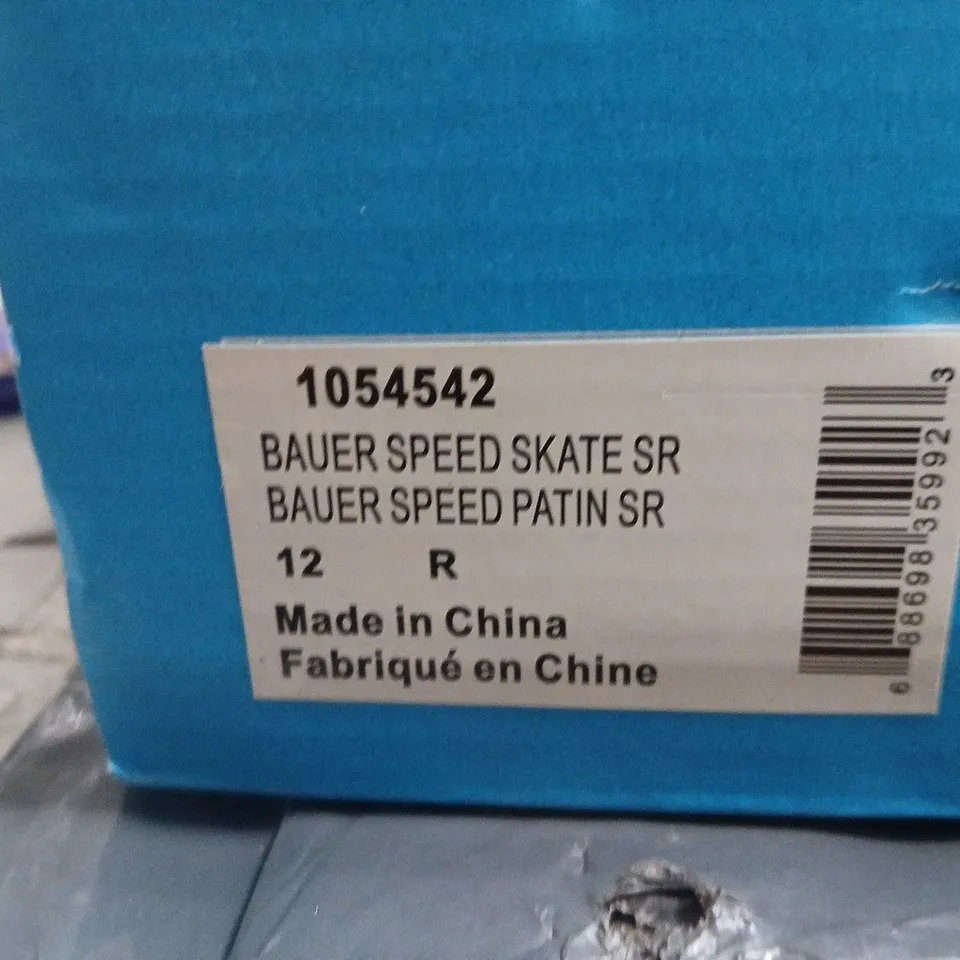 BAUER SPEED SKATE SR INLINE SKATES – BLACK/RED, UK 12.5