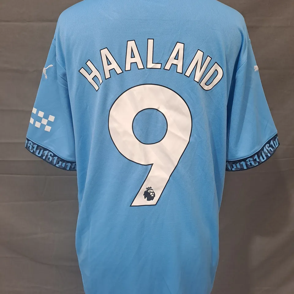 PUMA MANCHESTER CITY FOOTBALL CLUB HAALAND JERSEY SIZE LARGE