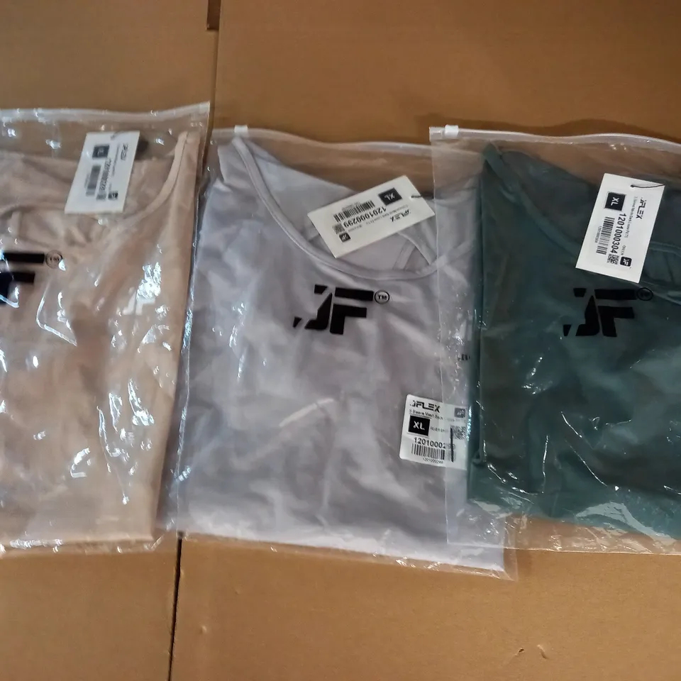 LOT OF 3 JAYFLEX MESH BACK T-SHIRTS - ALL XL
