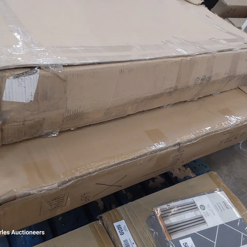 PALLET OF ASSORTED BOXED FURNITURE PARTS INCLUDING BED