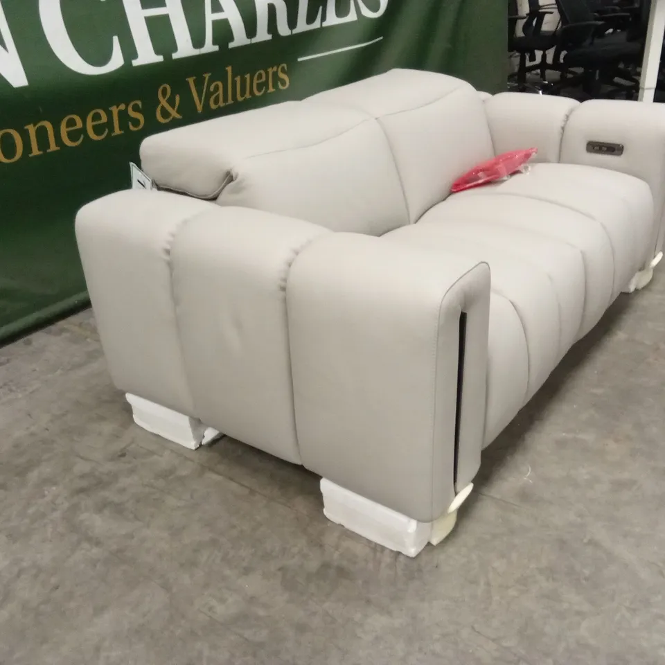 QUALITY DESIGNER ITALIAN MADE GIORGIO 2 SEATER ELECTRIC RECLINER LEATHER LOVESEAT SOFA